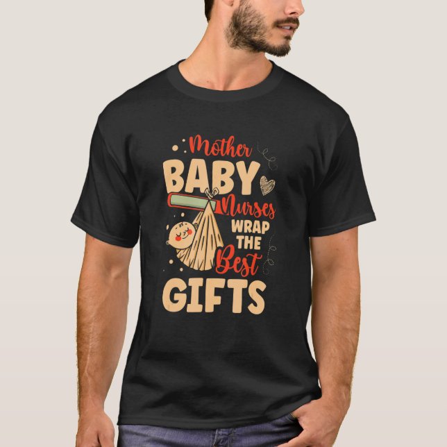 Camiseta Mother Baby Nurses Wrap The Best Xmas NICU Nurse 1 (Anverso)