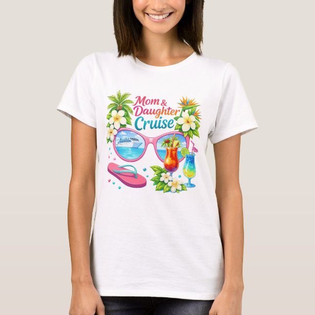 Camiseta Mother Daughter Cruise Tropical Vacation (Anverso)