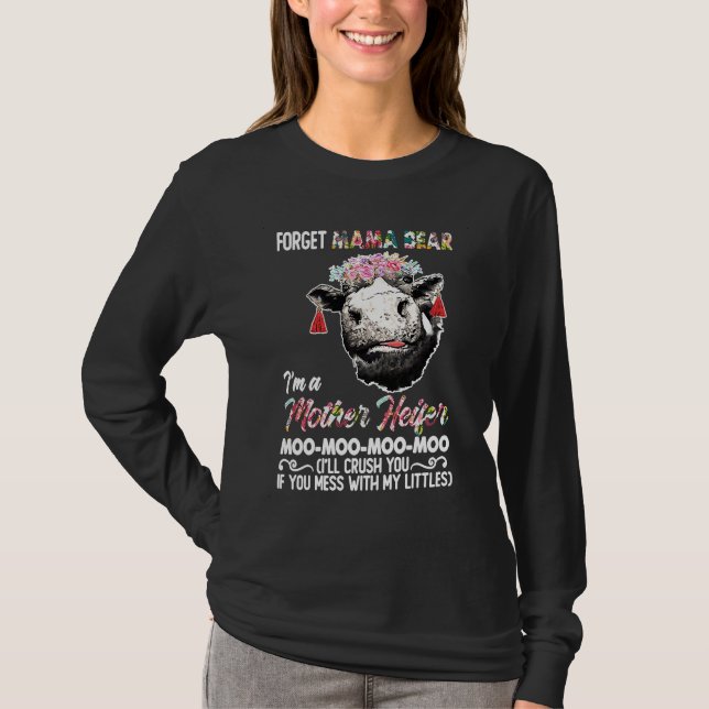 Camiseta Mother Heifer Forget Mama Beer Funny Saying Women  (Anverso)