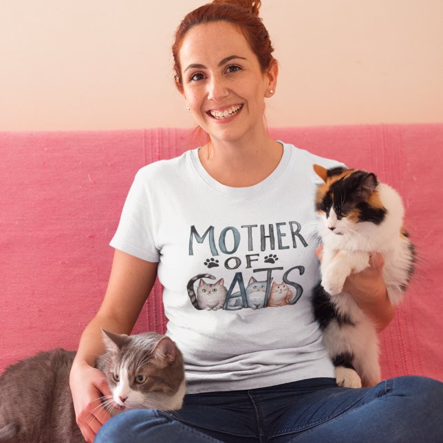 Camiseta Mother of Cats, Fun Gift for Cat Lovers (Subido por el creador)