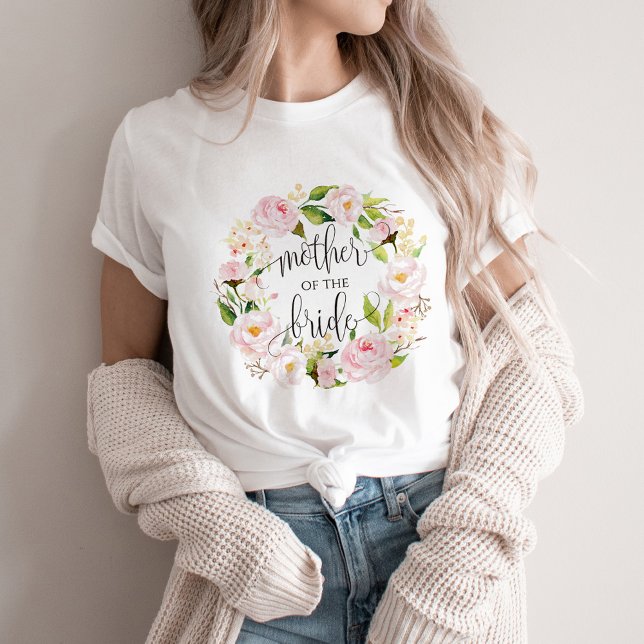 Camiseta mother of the bride floral wreath -5 (Subido por el creador)