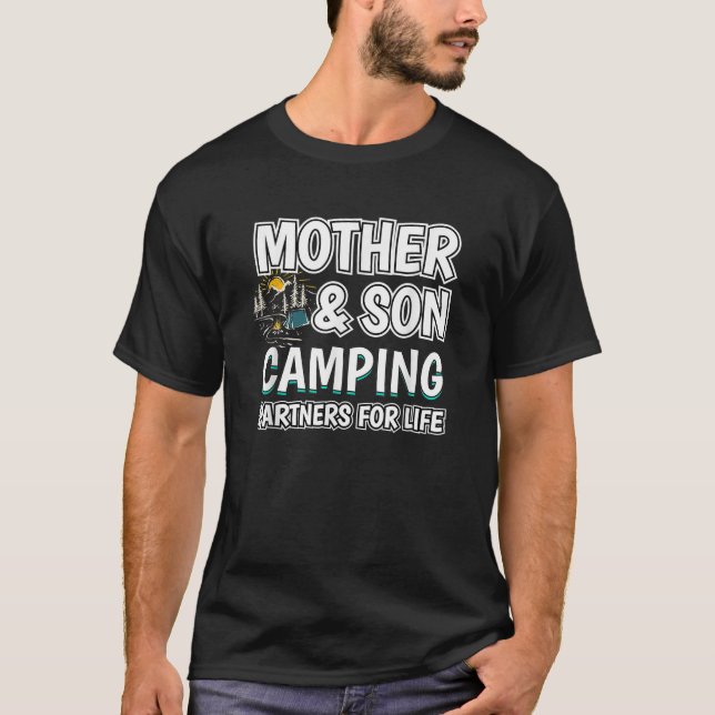 Camiseta Mother Son Camping Partners For Life Camper Gift C (Anverso)