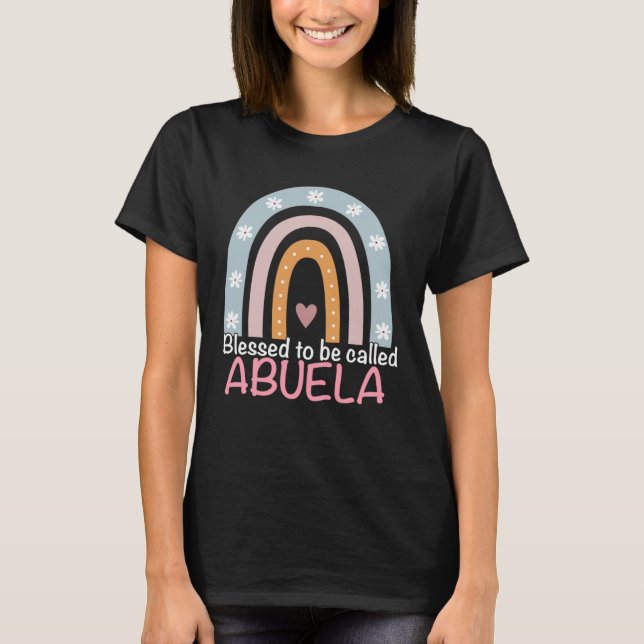 Camiseta Mothers Day Blessed To Be Called Abuela Rainbow Ab (Anverso)