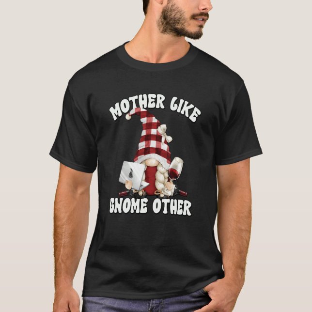 Camiseta Mothers Day Wine Gnome Graphic For Women And Wine  (Anverso)