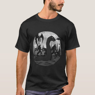 Camiseta Mothman Bigfoot Loch Ness Monster Aliens Ufo Fun C
