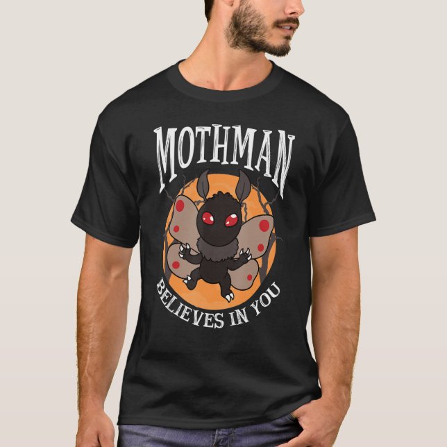 Camiseta Mothman Cree En Tu Folklore Criptido (Anverso)