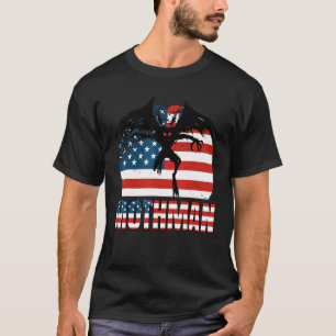 Camiseta Mothman Cryptid 4 De Julio Bandera Estadounidense