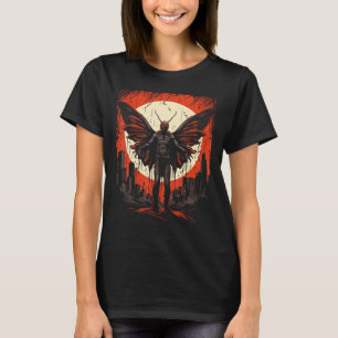 Camiseta Mothman Cryptid Art Print Point Agradable Gráfico 