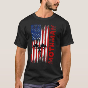 Camiseta Mothman Cryptid Cryptozoology Bandera Americana