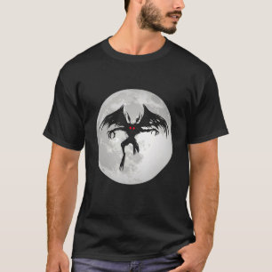 Camiseta Mothman Cryptid Monster Folklore Creatividad Luna
