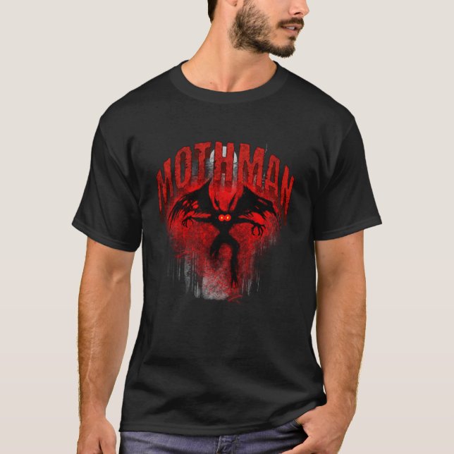 Camiseta Mothman Cryptozoology Point Agradable Paranormal M (Anverso)