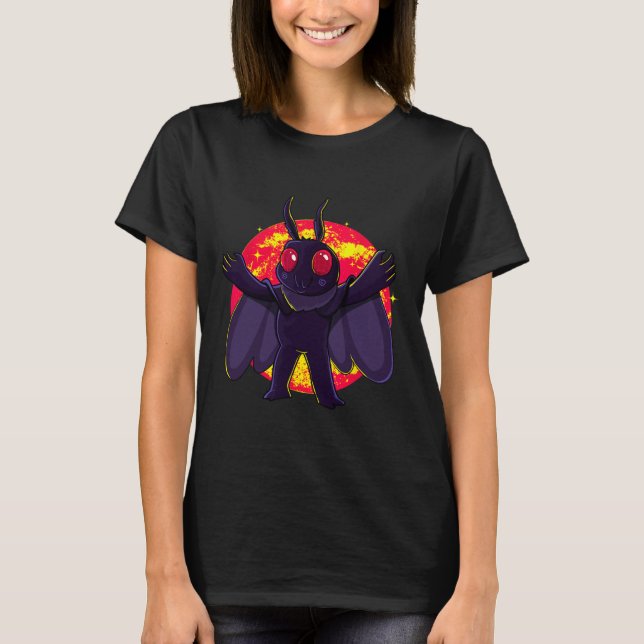 Camiseta Mothman Cute Criaturas Cripticas Punto Agradable W (Anverso)