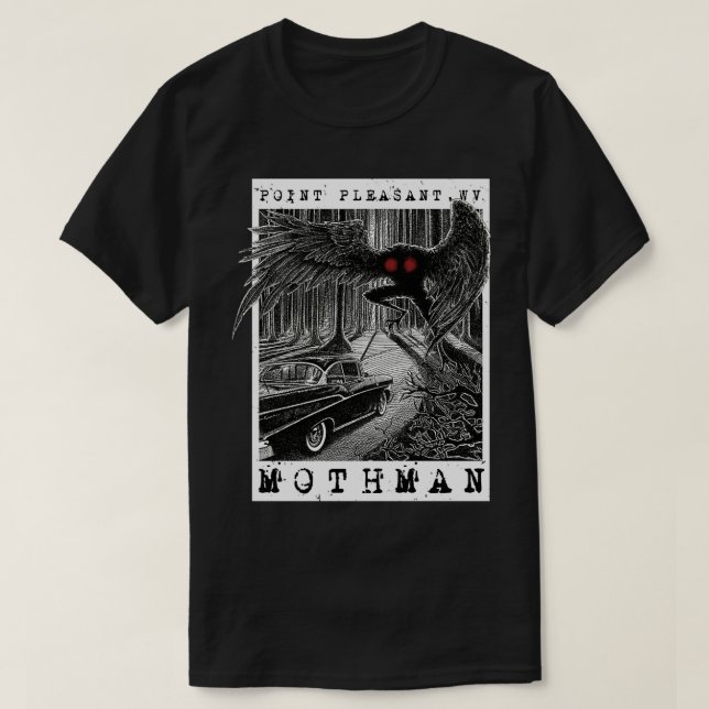 Camiseta Mothman Encounter 1966 Point Agradable Original Cr (Diseño del anverso)