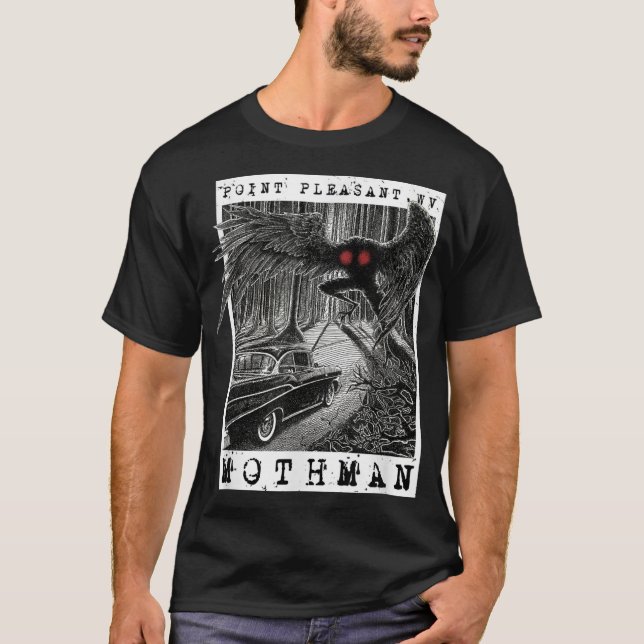 Camiseta Mothman Encounter - Original Agradable De 1966 Poi (Anverso)