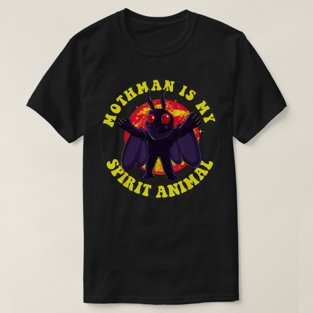 Camiseta Mothman es mi Espíritu Criaturas Cripticas De Anim (Diseño del anverso)