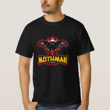 Mothman es real con el logo rojo y amarillo Mothma