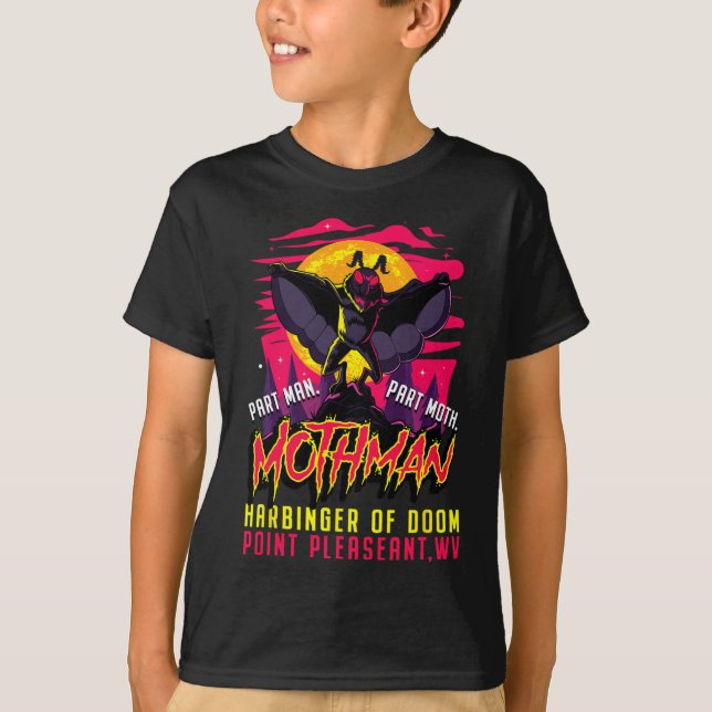 Camiseta Mothman Fun Cryptiinger Part Man Part Moth (Anverso)