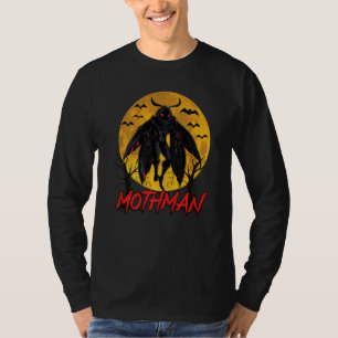 Camiseta Mothman Halloween Dark Moon con gente oculta en lo