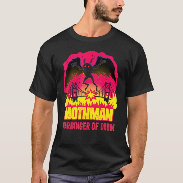 Camiseta Mothman Harbinger De Doom Folklore Creeptid Crypti (Anverso)