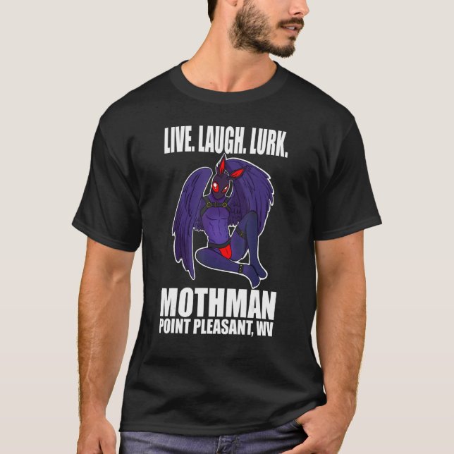 Camiseta Mothman Live Love Cryptid Lurk (Anverso)