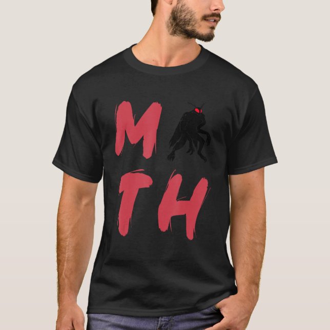 Camiseta Mothman Moth Cryptid Monster Folklore Grito (Anverso)