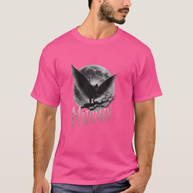 Camiseta Mothman Mythman Creature Moonlit Design (Anverso)