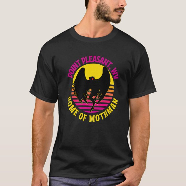 Camiseta Mothman Point Pleasant Wv Retro Cryptid Creature F (Anverso)