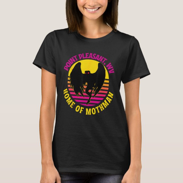 Camiseta Mothman Point Pleasant WV Retro Cryptid Creature F (Anverso)
