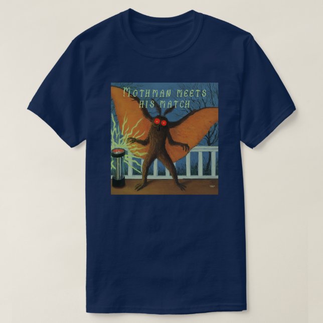 Camiseta Mothman se encuentra con su partido (Diseño del anverso)