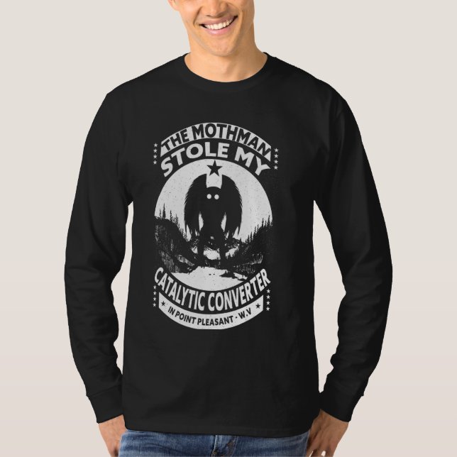 Camiseta Mothman Stole My Catalyter Converter Moth Man Funn (Anverso)