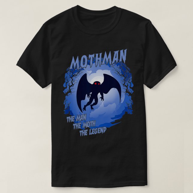 Camiseta Mothman The Man The Moth The Legend Cryptid (Diseño del anverso)