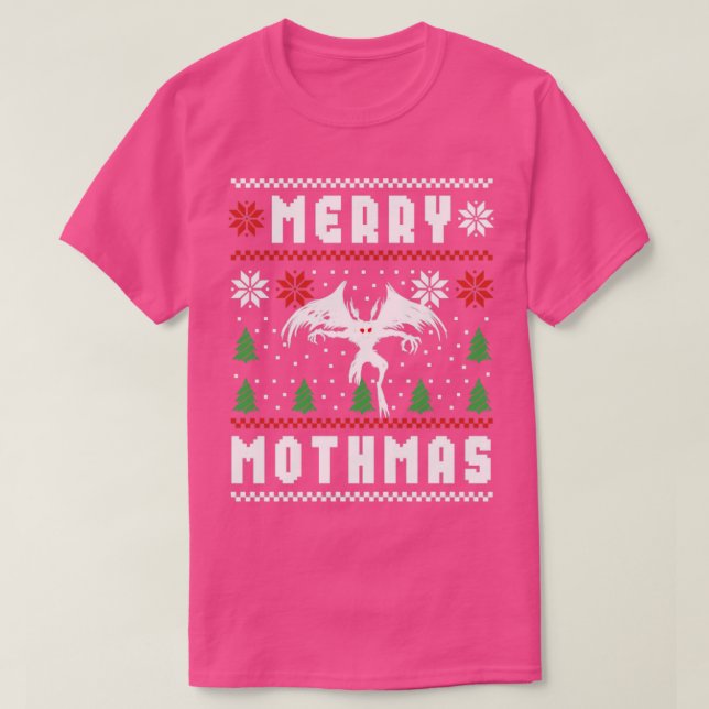 Camiseta Mothman Ugly Navidades sudan moras de moras (Diseño del anverso)