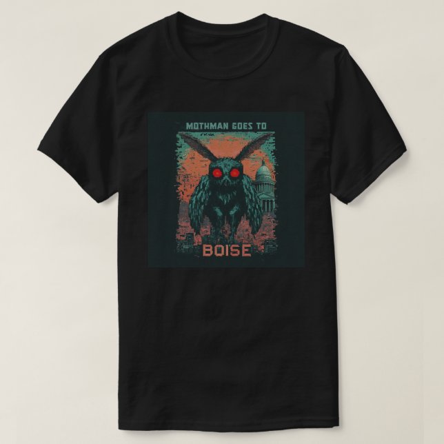 Camiseta Mothman va a Boise (Diseño del anverso)