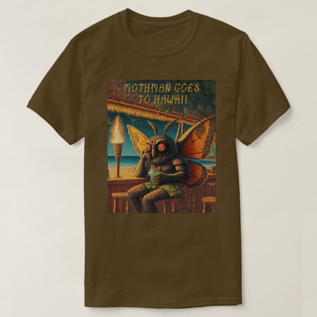 Camiseta Mothman va a Hawaii (Diseño del anverso)