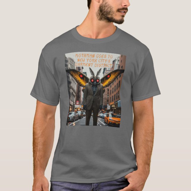 Camiseta Mothman va a la ciudad de Nueva York (Anverso)