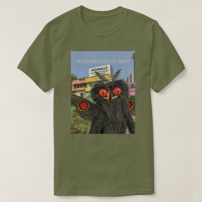 Camiseta Mothman va a la India (Diseño del anverso)