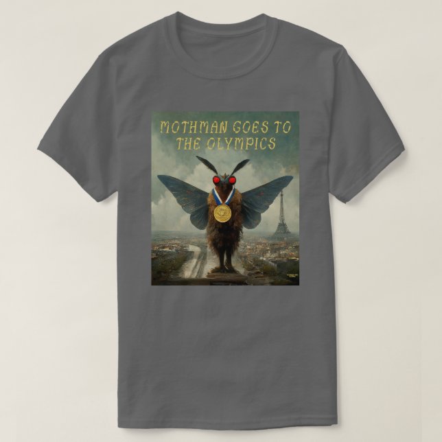 Camiseta Mothman va a los Juegos Olímpicos de París (Diseño del anverso)
