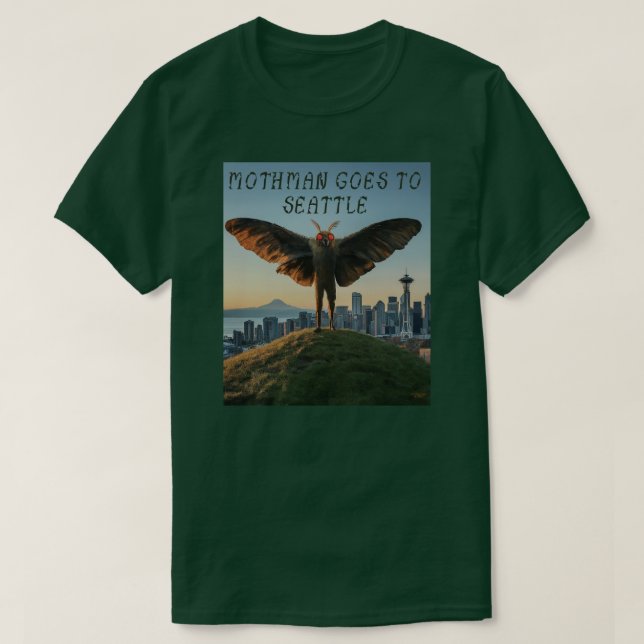 Camiseta Mothman va a Seattle (Diseño del anverso)