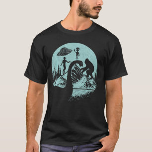 Camiseta Mothman Y Alienígenas, Monstruo De La Locha Ness. 