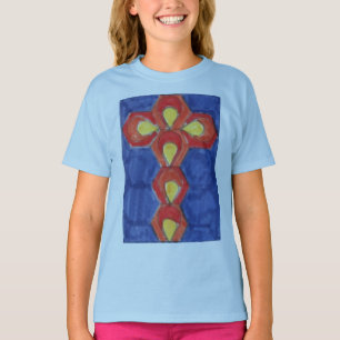 Camiseta Motif cruzado en un tee básico de manga larga para