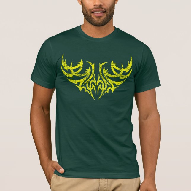Camiseta Motif de ala tribal amarilla 4 (Anverso)