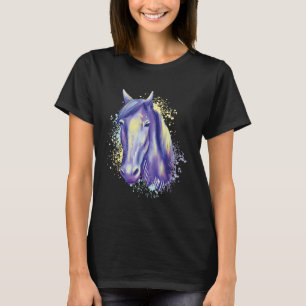Camiseta Motif de caballo de una colorida mujer