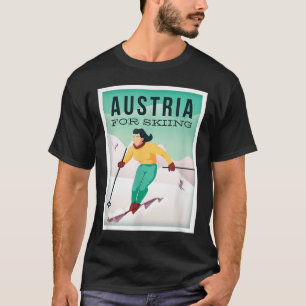 Camiseta Motif De Esquí Retro Austria Con Motocicletas De E