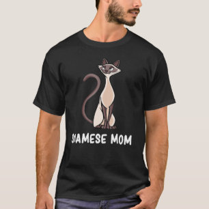 Camiseta Motif De Mamá Siamesa Para Gato