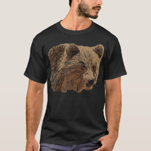 Camiseta Motif de oso pardo impresión de arte imprimir pred