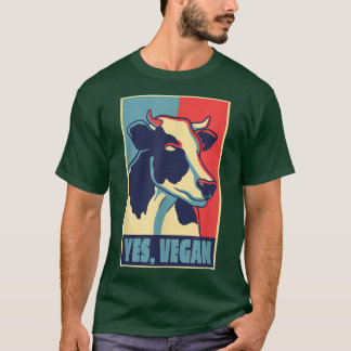 Camiseta Motif de vaca para el equipo vegetariano vegano He