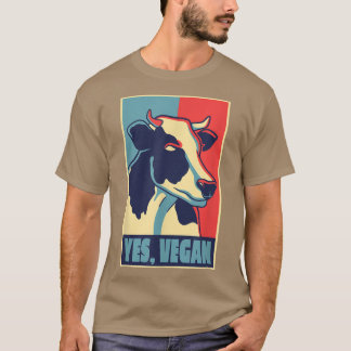 Camiseta Motif de vaca para el equipo vegetariano vegano He