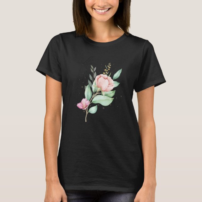 Camiseta Motif estética de línea mujer con vestuario de flo (Anverso)