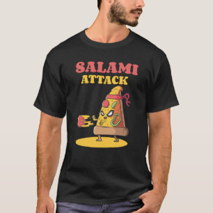 Camiseta Motif Ninja Salami de Pizza Slice