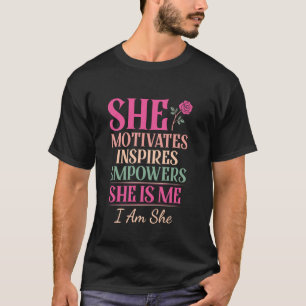 Camiseta Motiva a los poderes inspirando a las mujeres inte